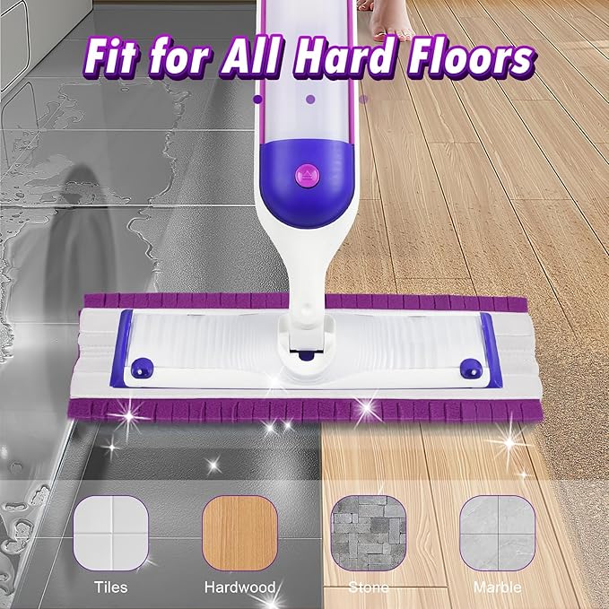 6 Pack Spray Mop Pads for Swiffer® Power Mop Multi-Surface Mop and PowerMop Wood Mop Pads Refill, Washable & Reusable Floor Cleaning Replacement Mopping Pads