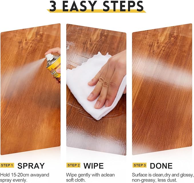 Natural Beeswax Furniture Polish : Wood Cleaner & Protector for Wooden Tables Cabinets Leather Furniture and More 2 Pack