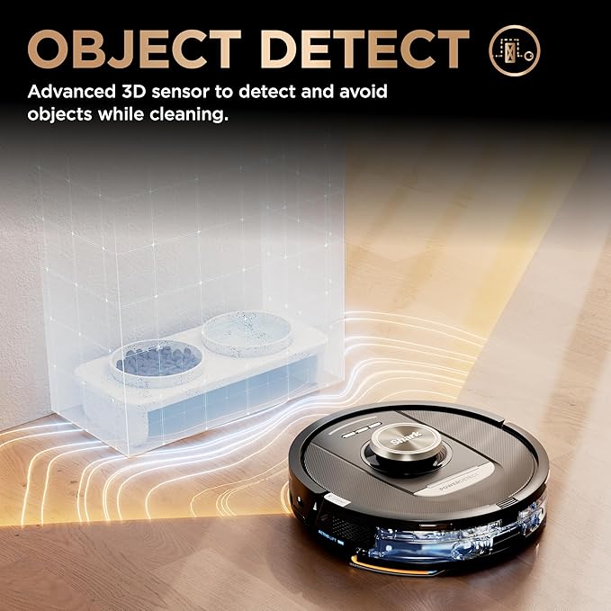 Shark Robot Vacuum & Mop Combo, PowerDetect NeverTouch Pro, Self-Emptying, Self-Refill with Self-Clean Pad Wash & Dry, 60-Day Debris Capacity, 30-Day Refill Tank, 5 Technologies, Black, AV2800ZEBK