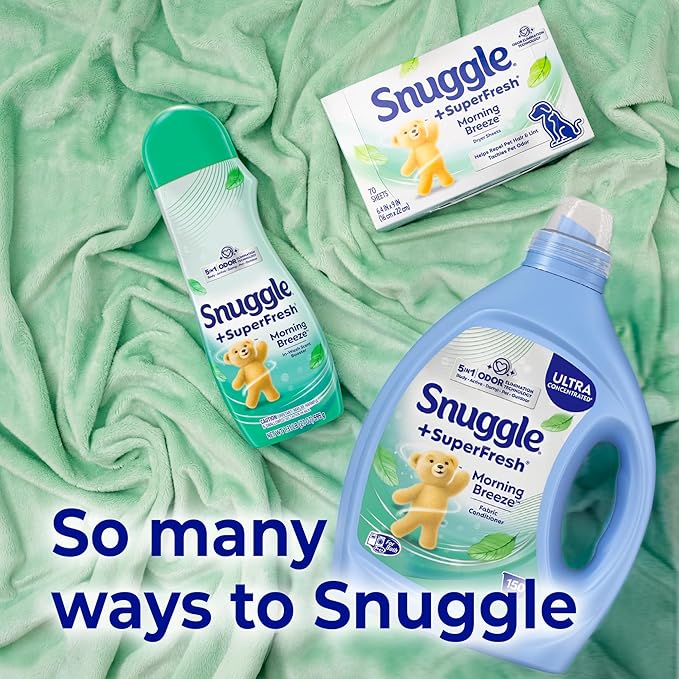 Snuggle Liquid Fabric Softener, SuperFresh Original, Eliminates Tough Odors, 2X Concentrated, 150 Loads