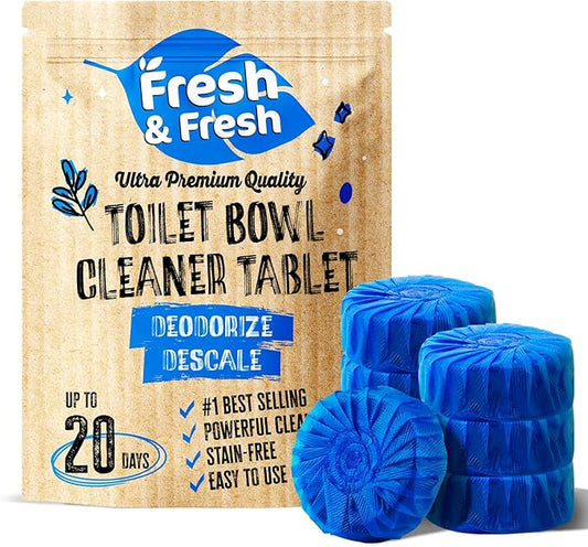 Disposable Toilet Bowl Cleaners(25 Tablets) Odor Eliminator, Fresh Scent, Multipurpose Residential and commercial Toilet Cleaners 2-3 week Lasting Toilet Bowl Cleaner
