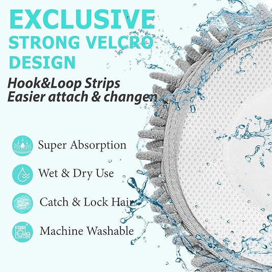 S7001 Upgraded Steam&Scrub Mop Pads Kit for Shrak,S8201 S8001 S7000 S7201 S7000AMZ S7005 S7020 S7001C All-in-One Hard Floor Steam Mop (2Green2White2Grey)
