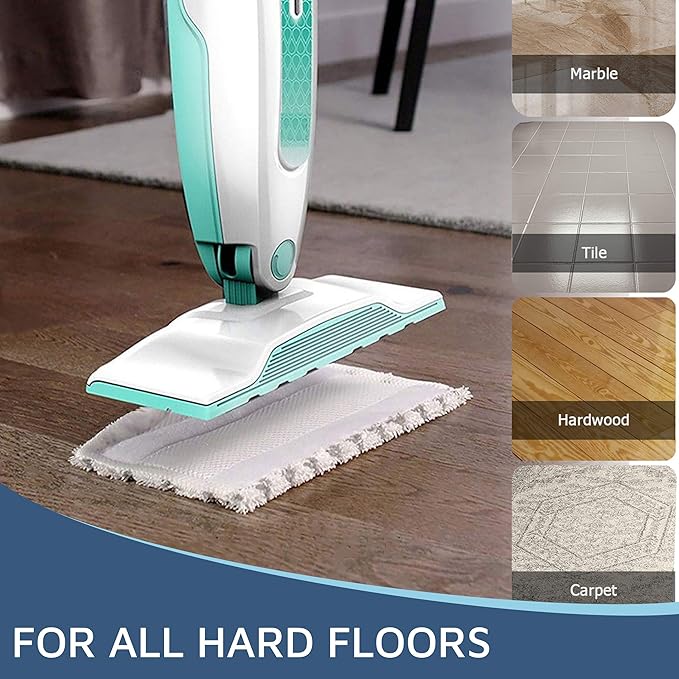 F Flammi 4-Pack for Shark Steam Mop Replacement Pads Compatible with S1000 S1000A S1000C S1000WM S1001C S2001, Heavy-Duty Washable Microfiber Pads for All Hard Floors
