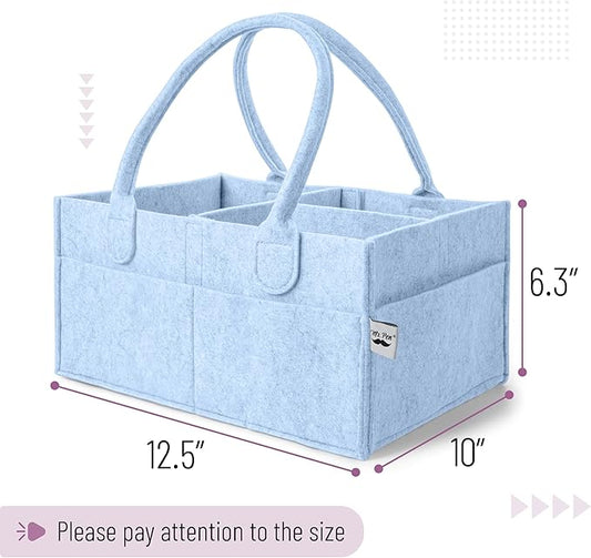 Mr. Pen- Baby Diaper Caddy Organizer, Sky Bliss, Baby Caddy Organizer with Handle, Compact Size, Collapsible & Portable
