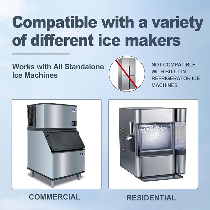 Ice Machine Cleaner Maker Descaler - 24 Unscented Clean Tablets Compatible with Opal, Kitchenaid, GE Profile,Nickel Safe Scale Remover for Countertop, Nugget Ice Makers - Bulk 1 Year Supply