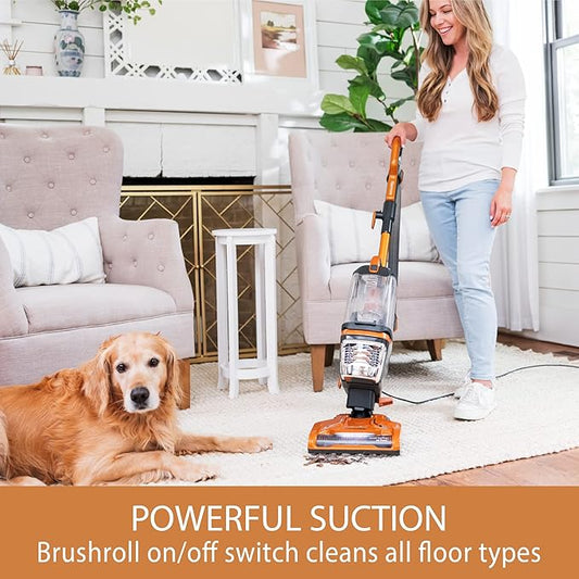 Kenmore DU4080 Featherlite Lift-Up Bagless Upright Vacuum 2-Motor Power Suction Lightweight Carpet Cleaner with HEPA Filter, 2 Cleaning Tools for Pet Hair, Hard Floor, Orange
