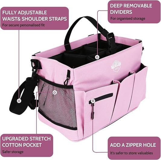 Large Wearable Cleaning Caddy Bags with Handle and Shoulder and Waist Straps,for Cleaning Supplies,for Furniture Storage,Car Organizer