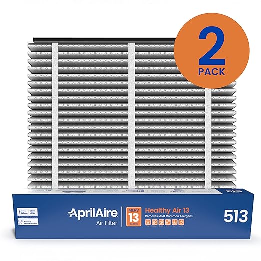 AprilAire 513 Replacement Filter for AprilAire Whole House Air Purifiers - MERV 13, Healthy Home Allergy, 31x28x4 Air Filter (Pack of 2)
