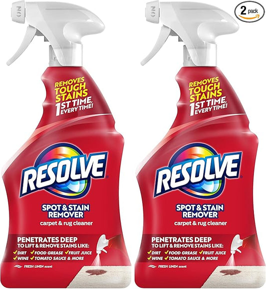 Resolve Carpet Triple Oxi Advanced Carpet Stain Remover, 22 Ounce (Pack of 2)