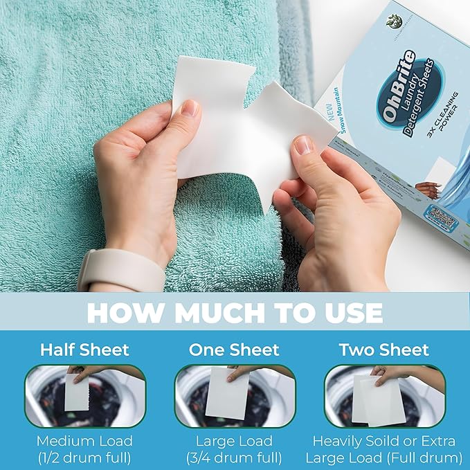 Natural Laundry Detergent Sheets - Snow Mountain