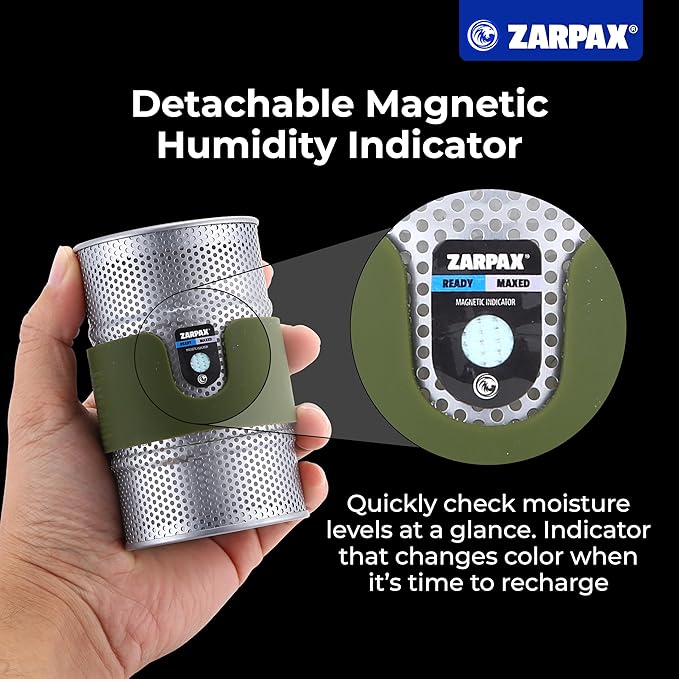 7oz Desiccant Canisters for Gun Safe 2-Pack – Reusable Gun Safe Dehumidifier Canisters, Silica Gel Canister for Safe Humidity Control, Moisture Absorber for Gun Safes and Ammo Boxes