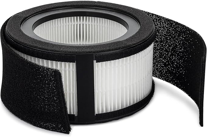 Crane Genuine Air Purifier Replacement Filter For Model EE-5067, HS-1944 HEPA Air Filter Replacement, Pack Of 1, 3-Stage Filtration For Better Indoor Air Quality