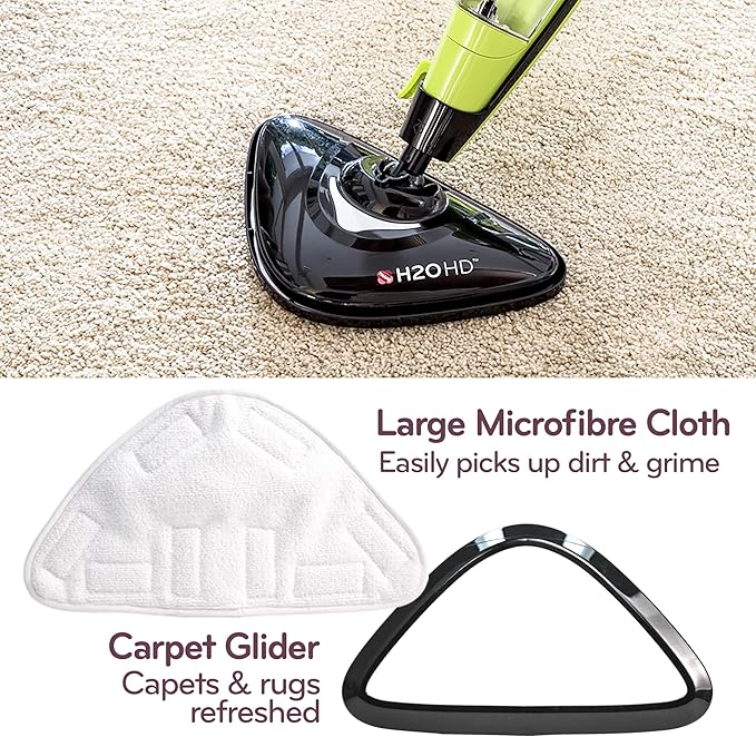 H2O HD 3-in-1 Steam Mop & Handheld Steam Cleaner – Carpet Cleaner, Grout Tools, Chemical-Free, Lightweight & Compact, 1500W, 450ml Tank, Variable Settings