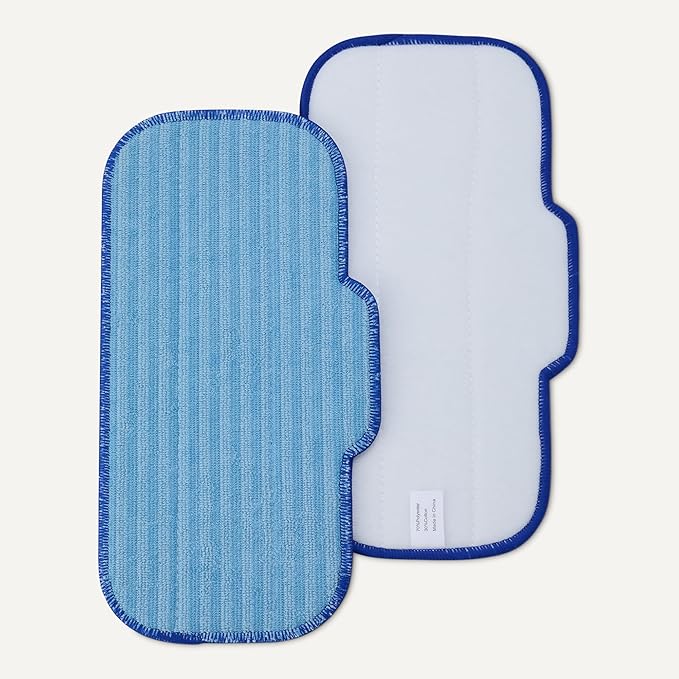 Amazon Basics Steam Mop Replacement Pads, Washable for All Hard Floors, 4-pack