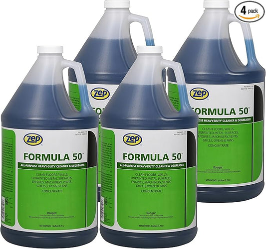 Zep Formula 50 Heavy-Duty Alkaline Cleaner 1 Gal (Case of 4) 85924