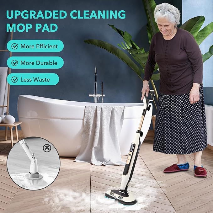 S7001 Upgraded Steam&Scrub Mop Pads Kit for Shrak,S8201 S8001 S7000 S7201 S7000AMZ S7005 S7020 S7001C All-in-One Hard Floor Steam Mop (2Green2White2Grey)