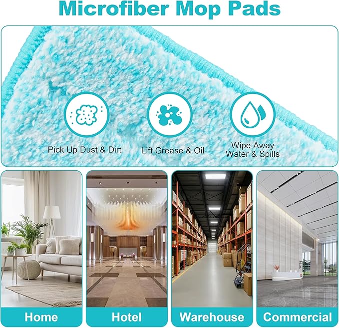 JOYMOOP 36 Inch Commercial Dust Mop for Hardwood Floors, Heavy Duty Industrial Wet Dry Mops with Telescopic Handle, Includes 3 Microfiber Mop Pads