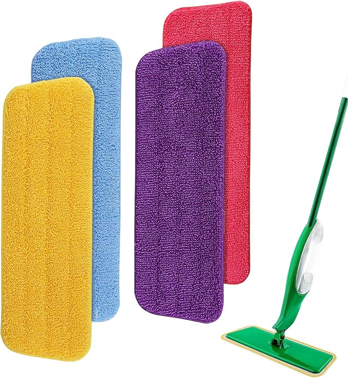 Spray Mop Refills for Libman Freedom Spray Mop, 16in Reusable & Washable Microfiber Floor Cleaning Pads