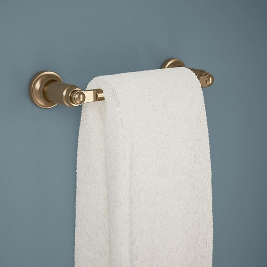 Delta Saylor 8'' Towel Rack for Bathroom Champagne Bronze Towel-Bar for Bathroom Wall Hand & Holder Rod Wall Mounted Kitchen Towel Holder 73508-CZ (Pack of 3)