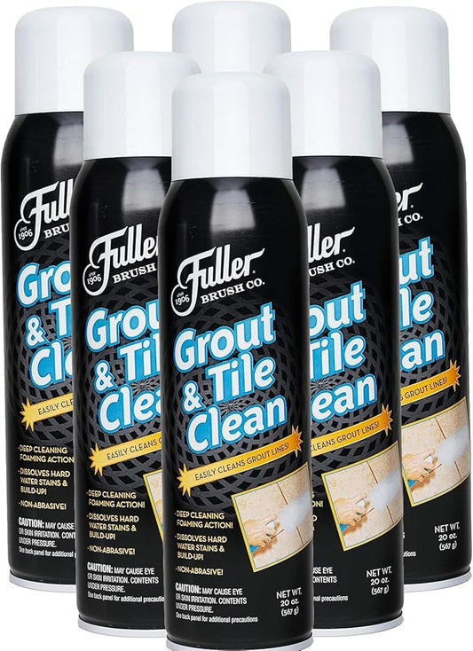 Fuller Brush Grout and Tile Clean - Multipurpose Easy-to-Use, Heavy-Duty Cleaning Spray Perfect for Build Up Dirt in The Shower Tub, Bathroom and Kitchen Tiled Floor Sink and Wall (Pack of 6)