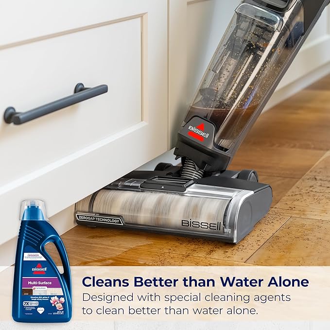 Bissell Multi-Surface Solution, for use in CrossWave and Other Leading Hard Surface and Area Rug Cleaners, 80oz, Dissolves Dirt, Grime, and Tough Sticky Messes