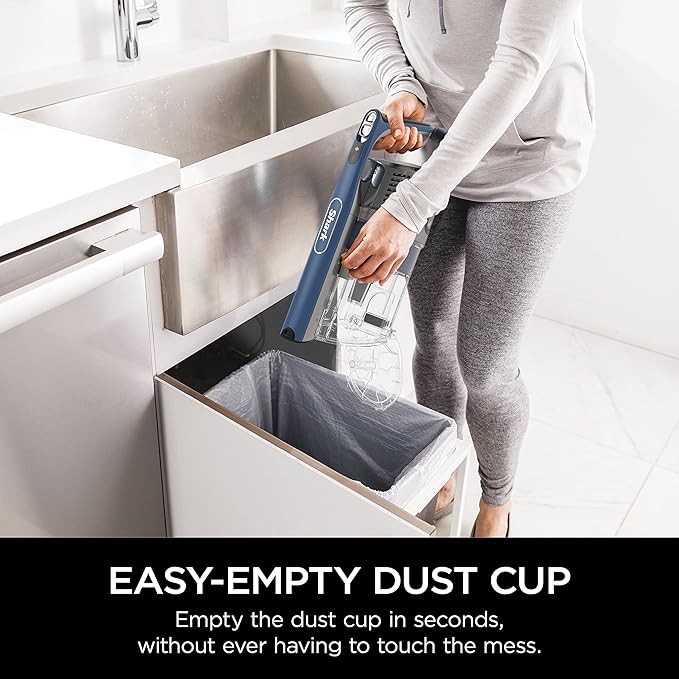 Shark Cordless Pet Plus Vacuum with HEPA Filter, Powerful Suction, Lightweight, 40min Runtime, Anti-Allergen Complete Seal, PowerFins, Self-Cleaning Brushroll, for Carpets & Hardfloors, Blue, IZ361H