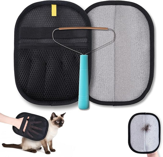 3pcs Pet Hair Removal Glove Magic Brush for Cats Dogs，Reusable Electrostatic Pet Hair Remover Gloves Supplies for Rugs Couch, lint,Carpet, Car Seat & Laundry Furniture