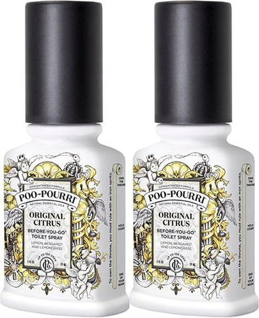 Poo-Pourri Before-You-Go Toilet Spray Bottle, Original Scent, 2 Fl Oz (Pack of 2)