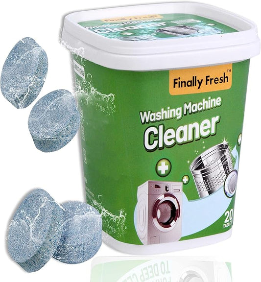 Finally Fresh Washing Machine Cleaner for Front Loaders & Top loaders, 20 Packs Washer Cleaner, Suitable for All Washing Machine