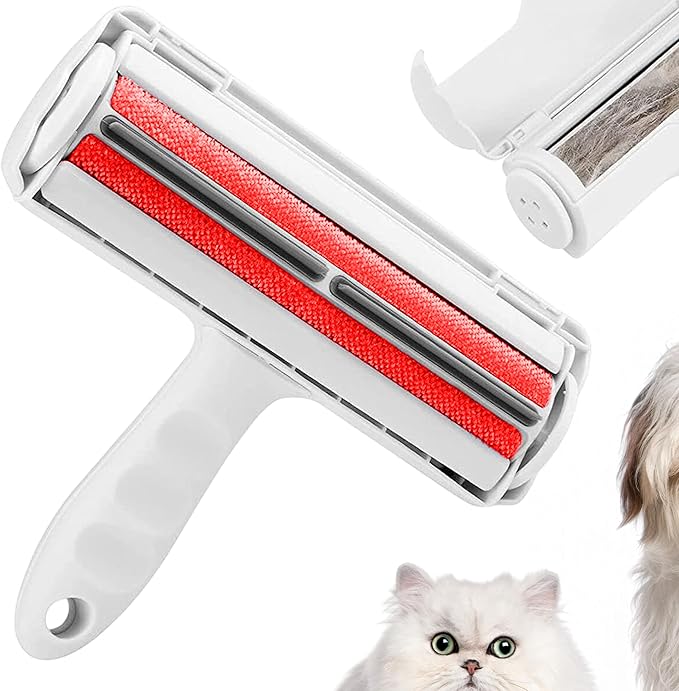 Dog/Cat Hair Roller Remover [Reinforced Handle], Reusable Lint Roller - for Couch, Carpet, Clothing & Bedding
