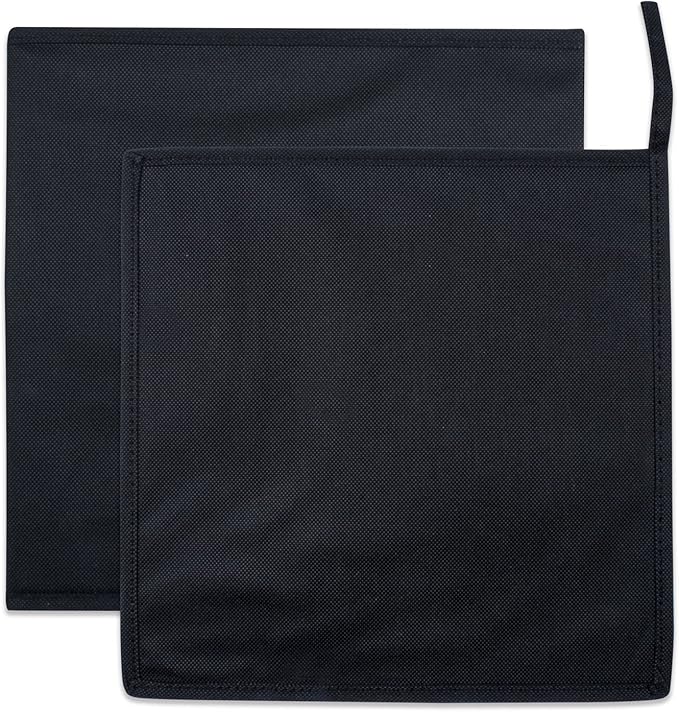 DII Non Woven Fabric Storage Bin Collection Collapsible Organizer Cube, Small Set, 11x11x11", Black, 2 Count