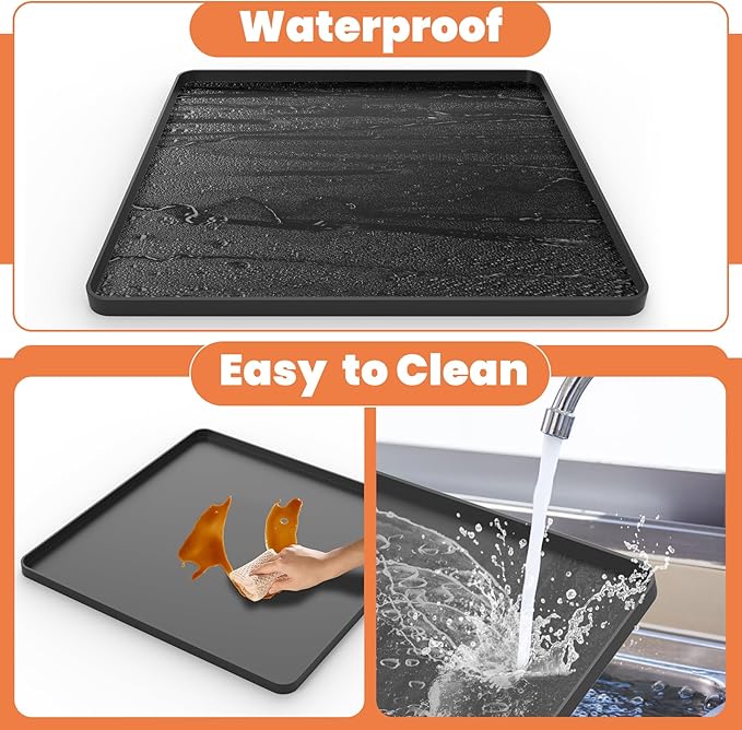 GCGOODS Drip Tray Compatible with Midea Cube Dehumidifier, Silicone Mat with Raised Edge Prevent Liquid Spillage, Cube Dehumidifier Accessories, Protect Floor & Prevent Leakage