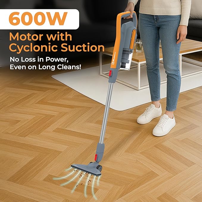 Atlas Stick Vac 3-in-1 Cyclonic Vacuum Cleaner, HEPA Filtration, 600W Motor, 1 L Dust Cup, Long Corded Stick Vacuum, for All Surfaces, SVK-160