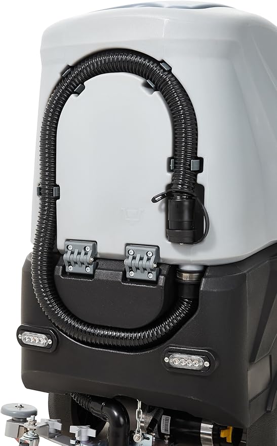 Battery Powered Ride-On Commercial Floor Scrubber Machine, 22" Brush, 31.5" Squeegee Width, 19 gal Solution Tank, 20 gal Recovery Tank, 5 hr Use 7 hr Charge, 200 RPM, 48,400 Sqft/H, Batteries Included