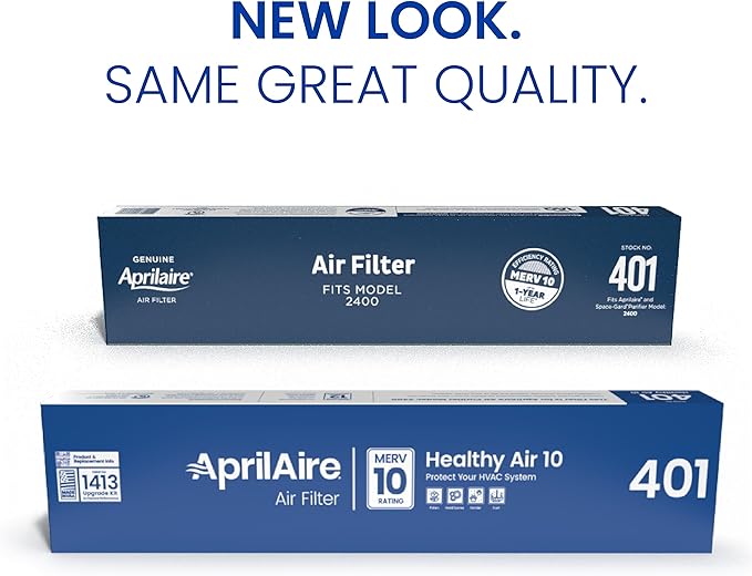 AprilAire 401 Replacement Furnace Filter for AprilAire 2400, Space-Gard 2400 Whole-House Air Purifiers - MERV 10, 16x25x6 Air Filter (Pack of 10)