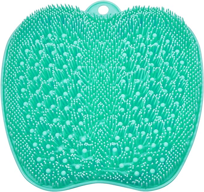 BESKAR XL Large Foot Scrubber Mat for Use in Shower - Shower Foot Cleaner to Eliminate Calluses Dead Skin, Foot Massager Mat for Men & Women to Soothe Achy Feet, Non Slip Suction Cups