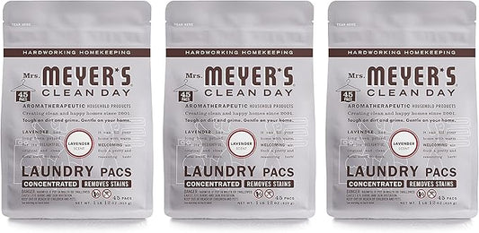 MRS. MEYER'S CLEAN DAY Automatic Dishwasher Pods, Lavender, 20 Count - Pack of 3 (60 Total Pods)