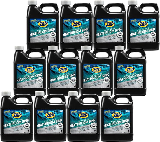Zep Advanced Bathroom Sink Drain Opener Gel - 32 oz - U49310 - Formulated for Toothpaste, Shave Cream, Hair, Soap and Makeup (32 oz, 12)