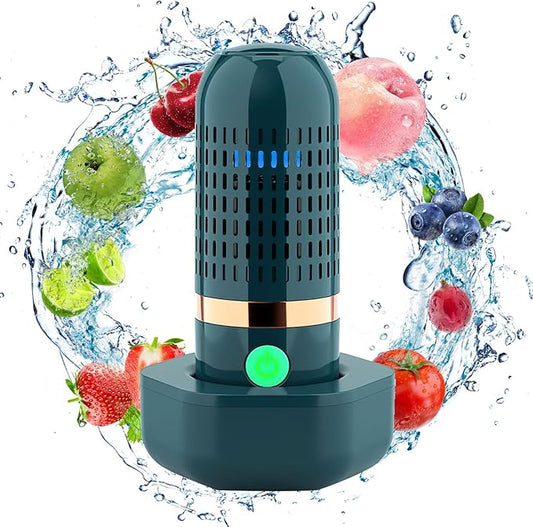 Fruit and Vegetable Washing Machine Fruit Vegetable Cleaner Device Veggie Washer, Portable USB Wireless Produce Washer Fruit Wash with OH-ion Purification Technology for Cleaning Food