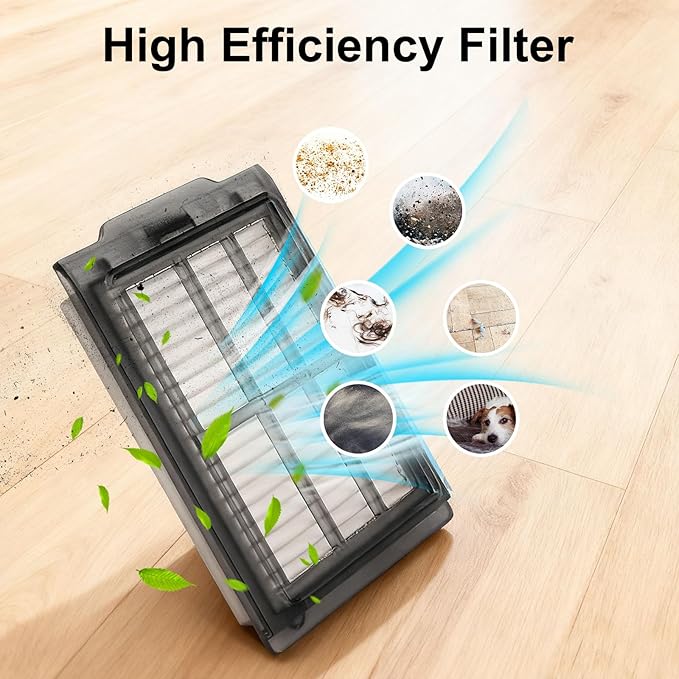 30PCS Replacement Parts for iRobot Roomba Plus 505/405 Combo Robot Vacuum Cleaner Accessories Kit - 2 Roller Brushes, 8 Mop Pads, 4 Filters, 8 Side Brushes, 8 Filter Bags