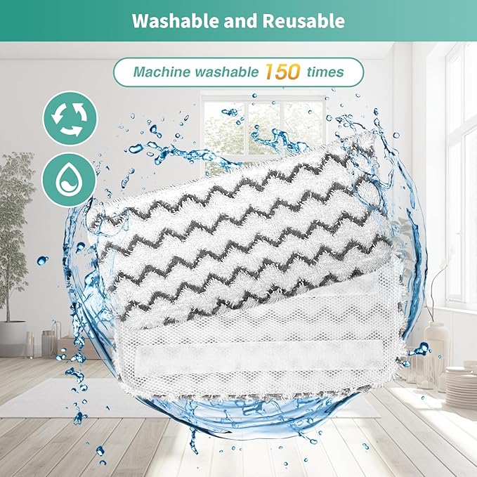 10 Pack Microfiber Steam Mop Replacement Pads for Shark S1000 S2001 S1000A S1000C S1000WM S1001C, Washable Reusable Super Absorbent Mop Pads Safe for All Floors