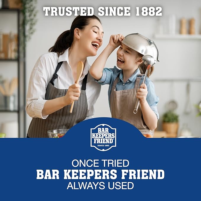 Bar Keepers Friend Stainless Steel Cleaner and Polish Spray (2 x 16 oz) Removes Oily Fingerprints, Hard Water Stains, Grime & Food Debris without Scratching or Dulling Appliances & Surfaces