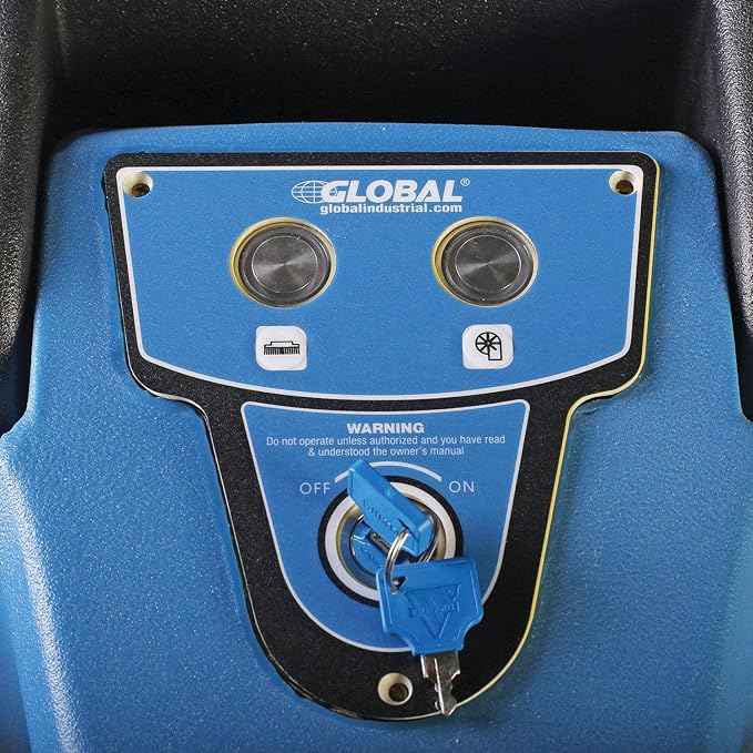 Global Industrial Commercial & Industrial Corded Electric Walk-Behind Auto Floor Scrubber, 18" Cleaning Path, 12 Gallon Solution Tank, 15 Gallon Recovery Tank