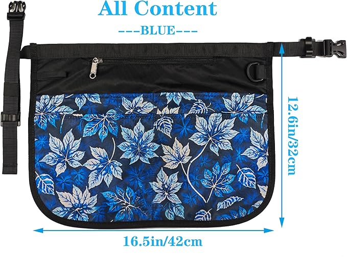 Small Size Cleaning Caddy Apron for Women with 5 Pockets, Professional Waterproof Cleaning Supplies for Housekeepers