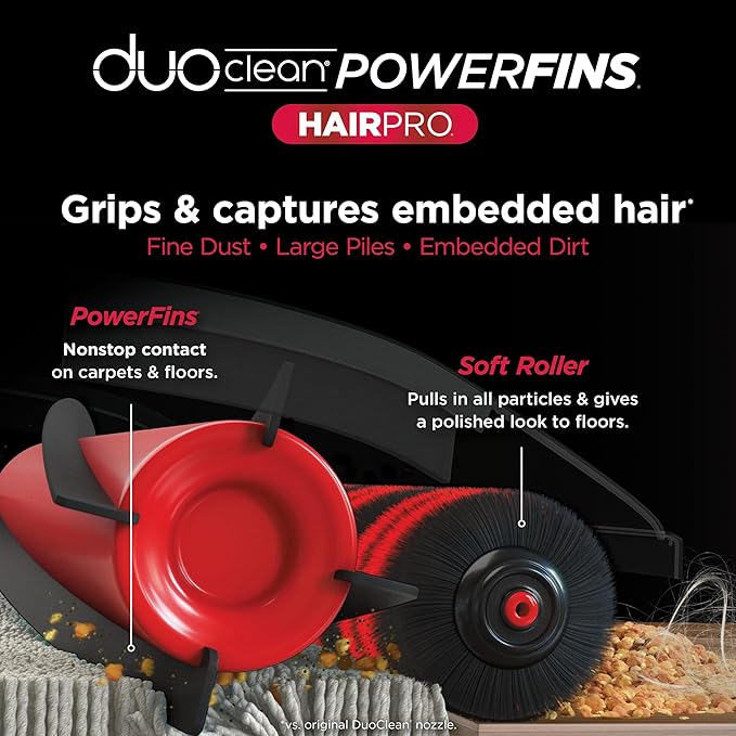 Shark Upright Vacuum, Stratos with DuoClean PowerFins, HairPro, Powered Lift-Away, Self-Cleaning Brushroll, & Odor Neutralizer Technology, Navy, AZ3002