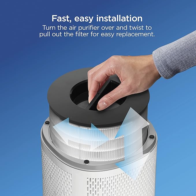Clorox Medium Room Air Purifier True HEPA Replacement Filter, 1,000 Sq. Ft. Capacity, Removes 99.97% of Allergens up to 0.1 Micron, Compatible with 11030 & 11031, 1 Count (12030)