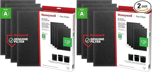 Honeywell HRF-A300 Air Purifier Pre Kit Filter,4 Piece Set - Allergen Air Filter Targets Dust,VOC,Pet,Kitchen,and Wildfire/Smoke Odors,(Pack of 2)