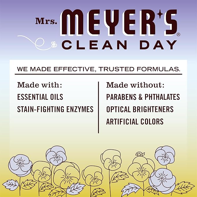 MRS. MEYER'S CLEAN DAY Ultra Concentrated Laundry Detergent, Compassion Flower Scent, 24.3 fl oz