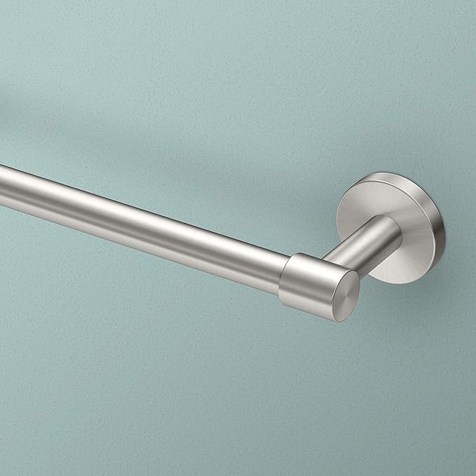 Gatco 4670 Reveal 24" Towel Bar, Satin Nickel | Wall Mounted Towel Holder for Bathroom, Total Length 26.13"