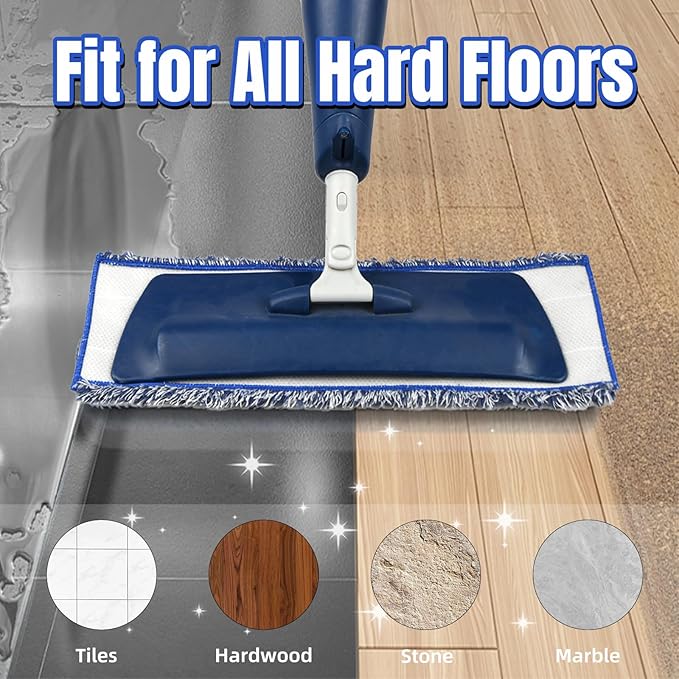 3 Pack Microfiber Dusting Pad for Bona Family of Mops, Washable & Reusable Pads for Bona Hardwood Floor Cleaner Mop, Mop Pads Refill for Hard Surface Floors